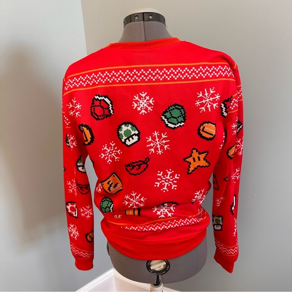 Super Mario Bros. Adult Christmas Sweater size small - Picture 4 of 4